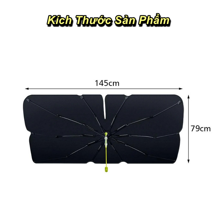 Ô Dù Che Kính Lái Trên Ô Tô Windshield Sun Shade Umbrella Lite UPF50+ - Home Decor Furniture