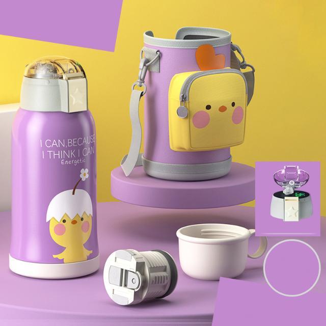 3 Nắp Cốc Hoạt Hình Ống Hút Cốc Inox Giữ Nhiệt Nước Hút Chân Không Bình Thermoses Cà Phê Quà Tặng Giáng Sinh Ngoài Trời Cư