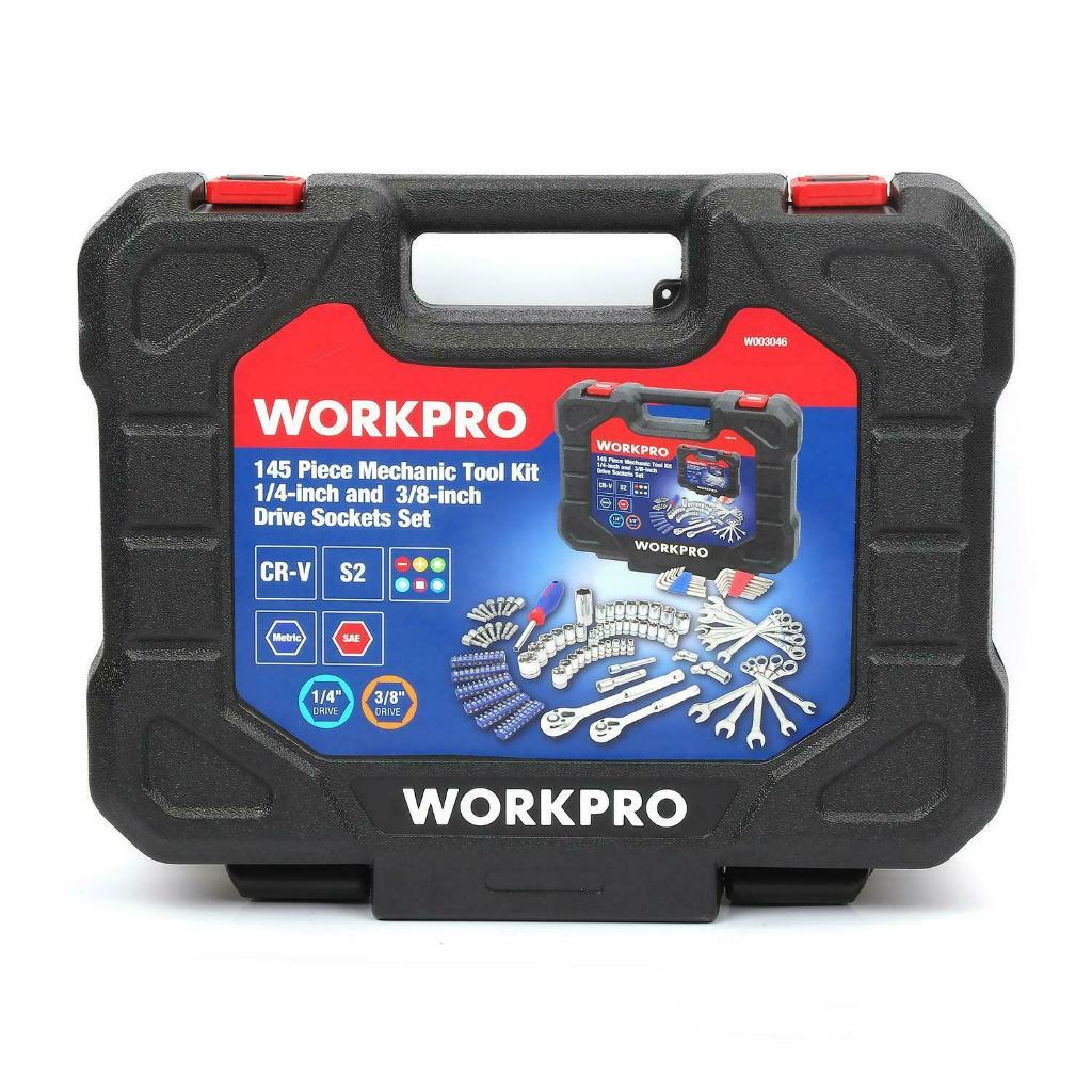 Bộ đầu cờ lê thay thế (1 set = 145 cái) Workpro W003046 1/4 và 3/8 inches