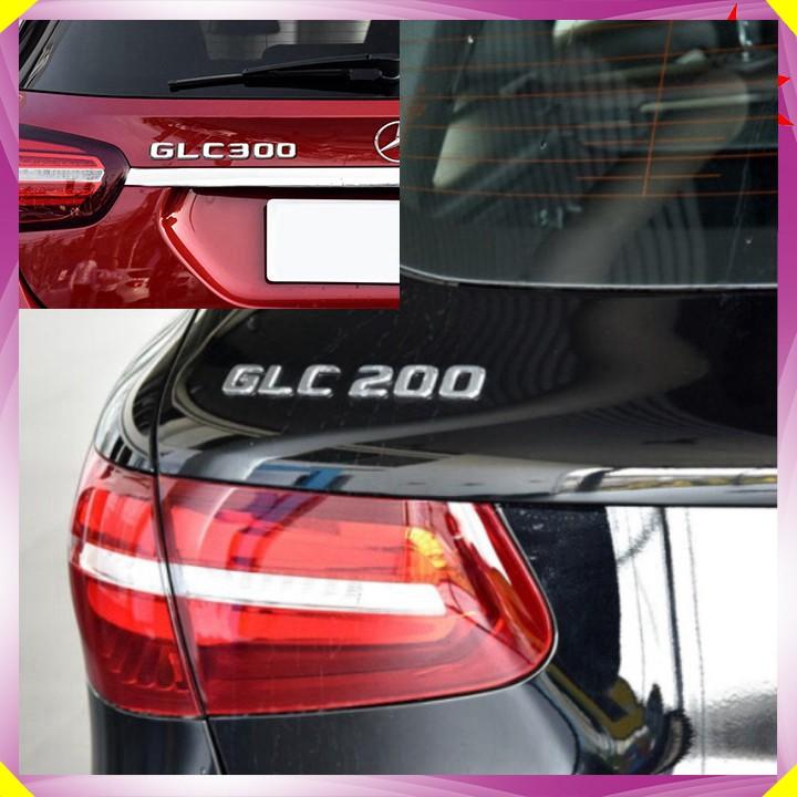 Sản phẩm Decal tem chữ GLC300, GLC250, GLC200 dán đuôi xe hơi, ô tô