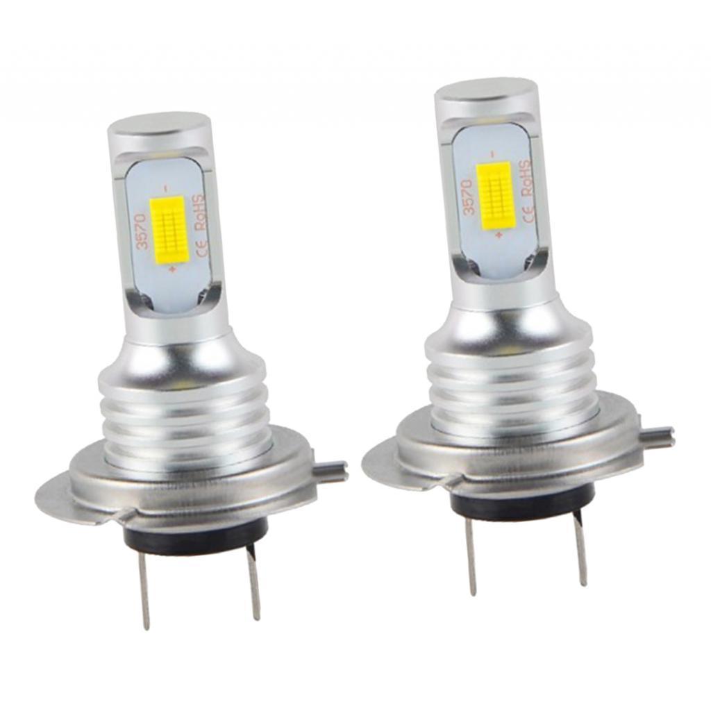2 Pcs Mini 6000K 80W -30V Auto Front Foglight Lamp Bulbs -3570