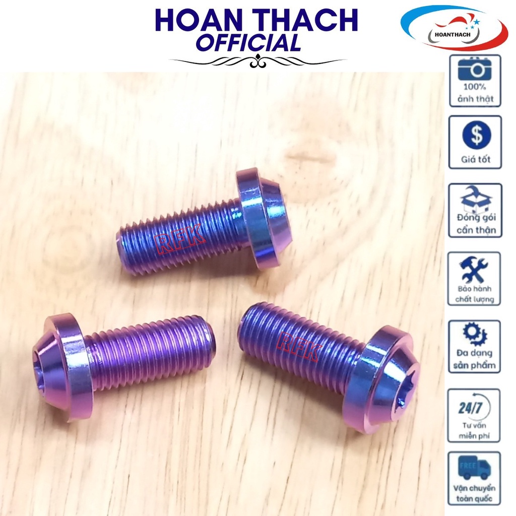 Ốc Gr5 10L20 Đầu Dù Xanh Tím dùng cho nhiều dòng xe máy SP016454 (giá 1 con)