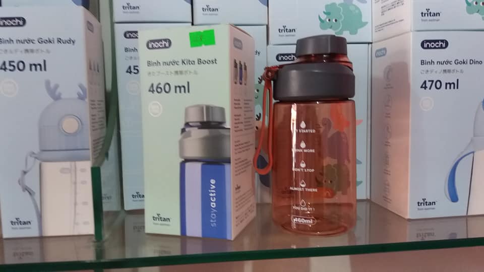 Bình nước Kita Boost 460 ml thương hiệu inochi thiết kế theo phong cách và tiêu chuẩn Nhật Bản