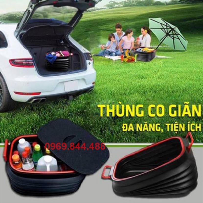 Thùng Đựng Đồ - Thùng Co Giãn Ô Tô - Đựng Đồ Để Cốp Sau Gập Gọn