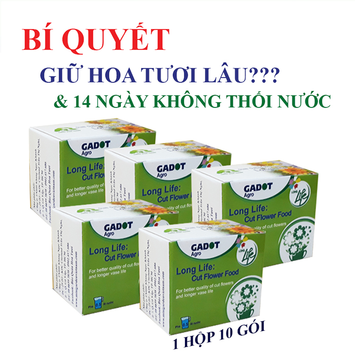 Combo 5 Hộp DINH DƯỠNG HOA CẮT CÀNH . Giúp hoa cắt cành tươi lâu và 14 ngày không thay nước mới. Giải pháp tối ưu theo công nghệ Israel