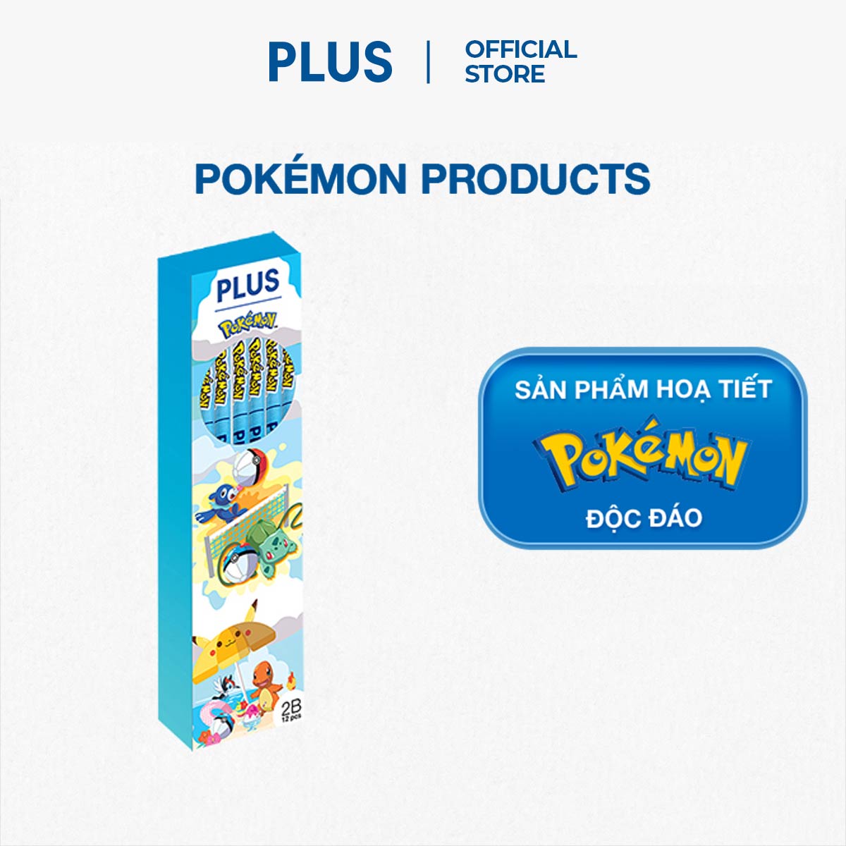 Hộp 12 Cây Bút chì Pokemon PLUS