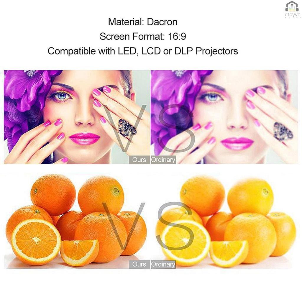 Màn hình máy chiếu H70 70'' HD 16:9 70 Inch có thể gấp gọn tiện dụng