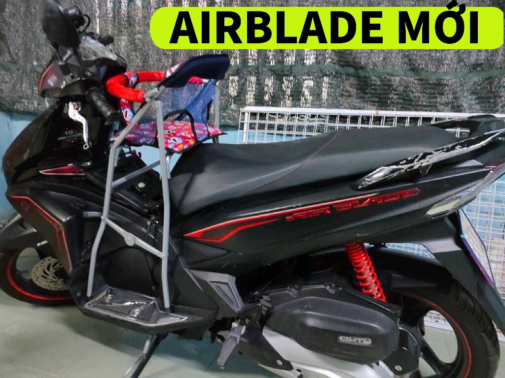 Ghế cho bé ngồi xe AB, Airblade, Airblade mới,Ghế đi xe máy , GHẾ GA XẾP SẮT SƠN TĨNH ĐIỆN