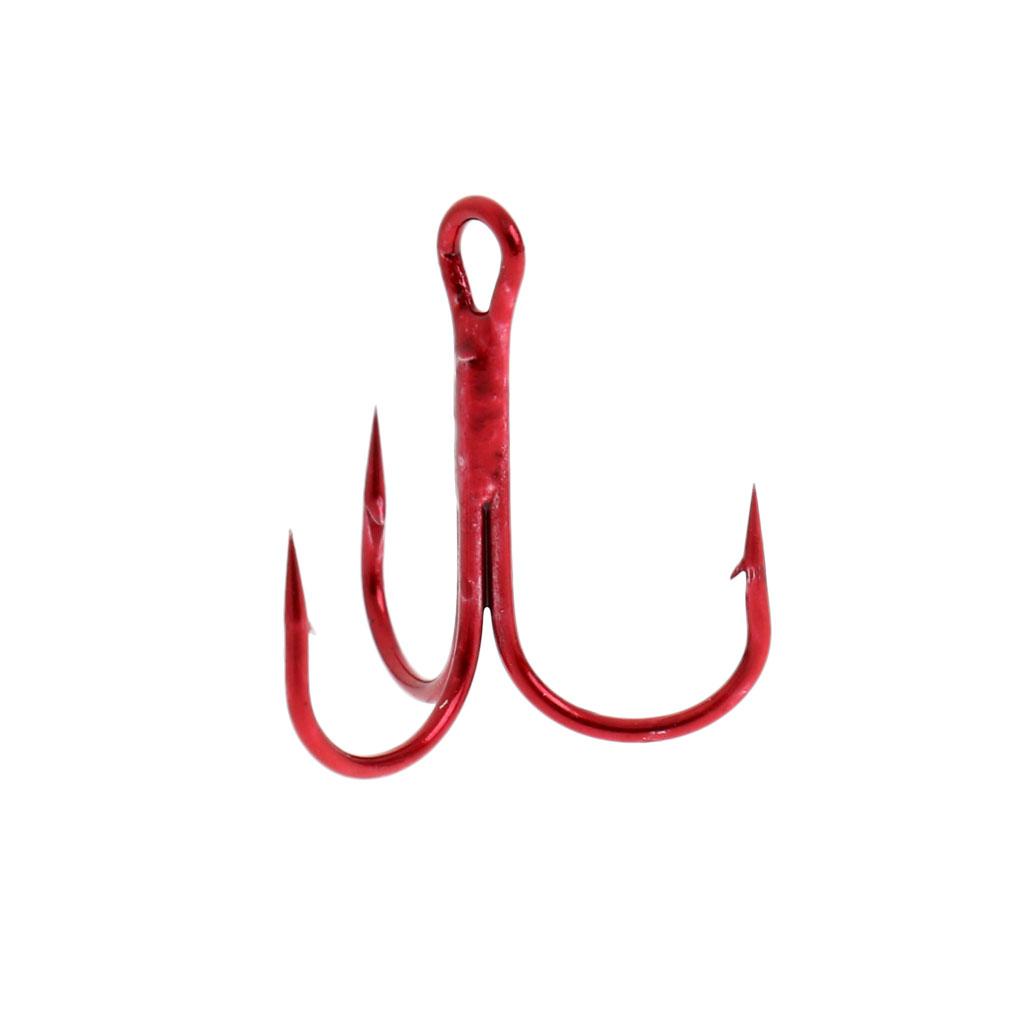 200pcs High Carbon Steel Sea Fishing Hooks Treble Hooks Fishhooks with High Quality Durable to Use 4#/6#