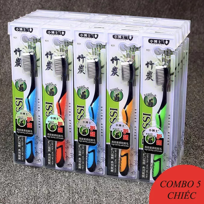 Combo 5 Bàn chải đánh răng than tre hoạt tính siêu mềm