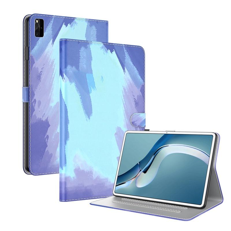 Ốp máy tính bảng da nắp lật chống rơi màu nước có giá đỡ cho Huawei MatePad Pro 12.6