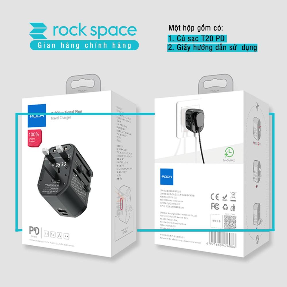 Củ sạc đa chức năng Rockspace T20 sạc nhanh chuẩn PD dành cho iPhone, sạc nhanh dành cho Samsung - Hàng chính hãng