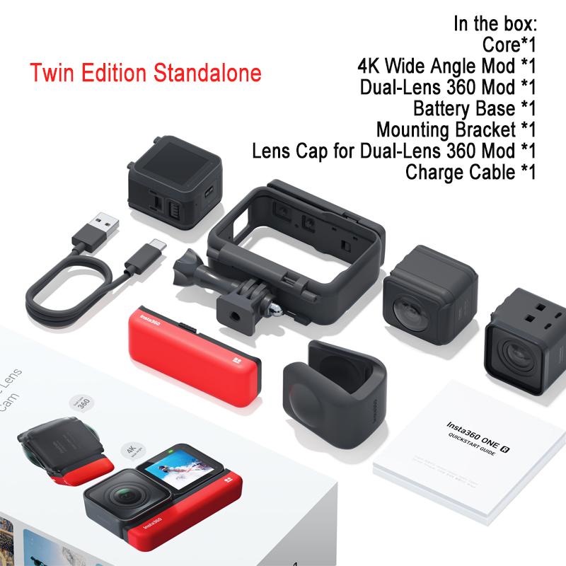 Insta360 ONE R Twin Edition Camera hành động thể thao mới Máy quay video chống nước góc rộng 5.7K 360 4K