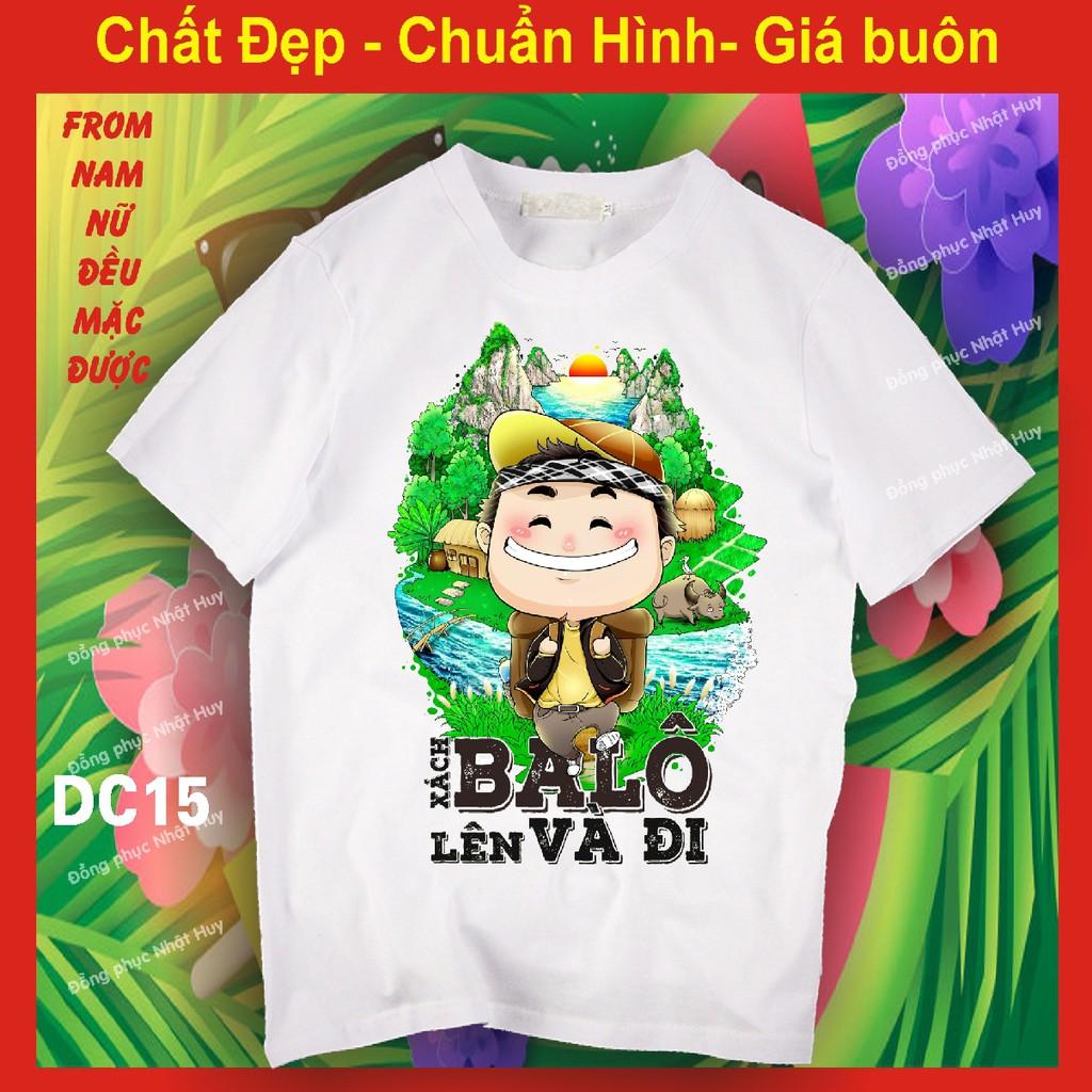 áo nhóm đi chơi DC15 đủ size, CAO CẤP du lịch, biển, phông, thun,cotton, xách balo lên và đi NAM NỮ, ĐOÀN KẾT NEVER CHẾT