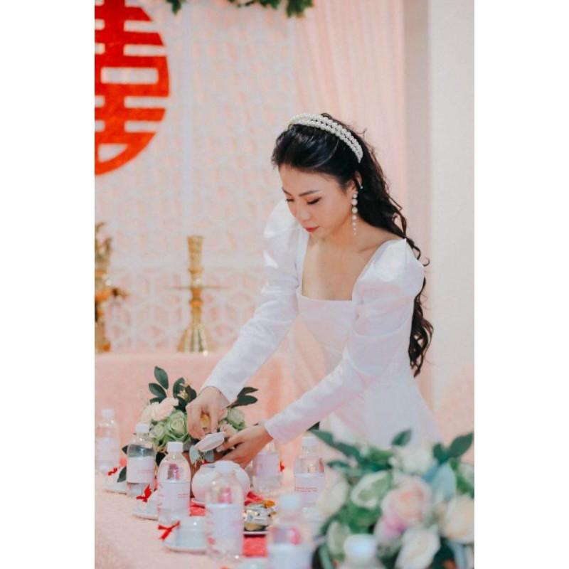 Váy maxi tay dài cổ vuông_ kiểm tra khi nhận