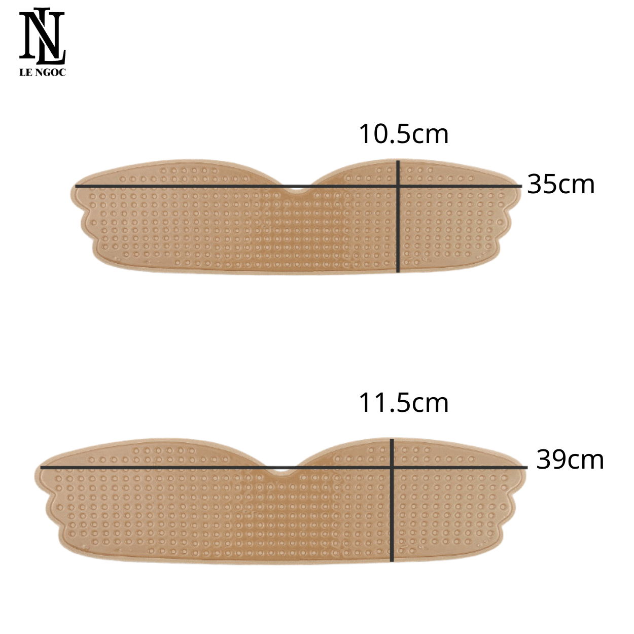 Miếng dán ngực thoáng khí, miếng dán nâng ngực tạo khe hình cánh bướm cho cô dâu mặc áo cưới cúp ngang hở lưng-LN161