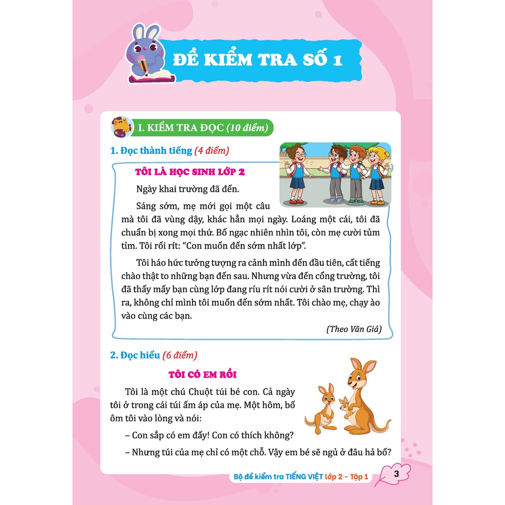 Bộ Đề Kiểm Tra Tiếng Việt Lớp 2 - Tập 1 _MT