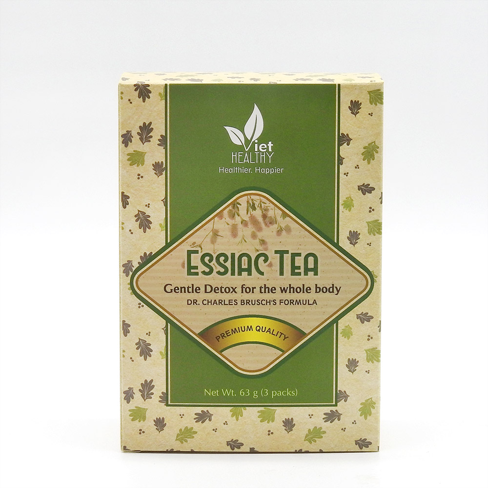 Trà Essiac Tea Viet Healthy, trà thảo dược Viethealthy thanh lọc cơ thể, củng cố miễn dịch, phòng ung thư, bảo vệ tim mạch, thận, gan, khớp, cung cấp vitamin, khoáng chất, đào thải độc tố