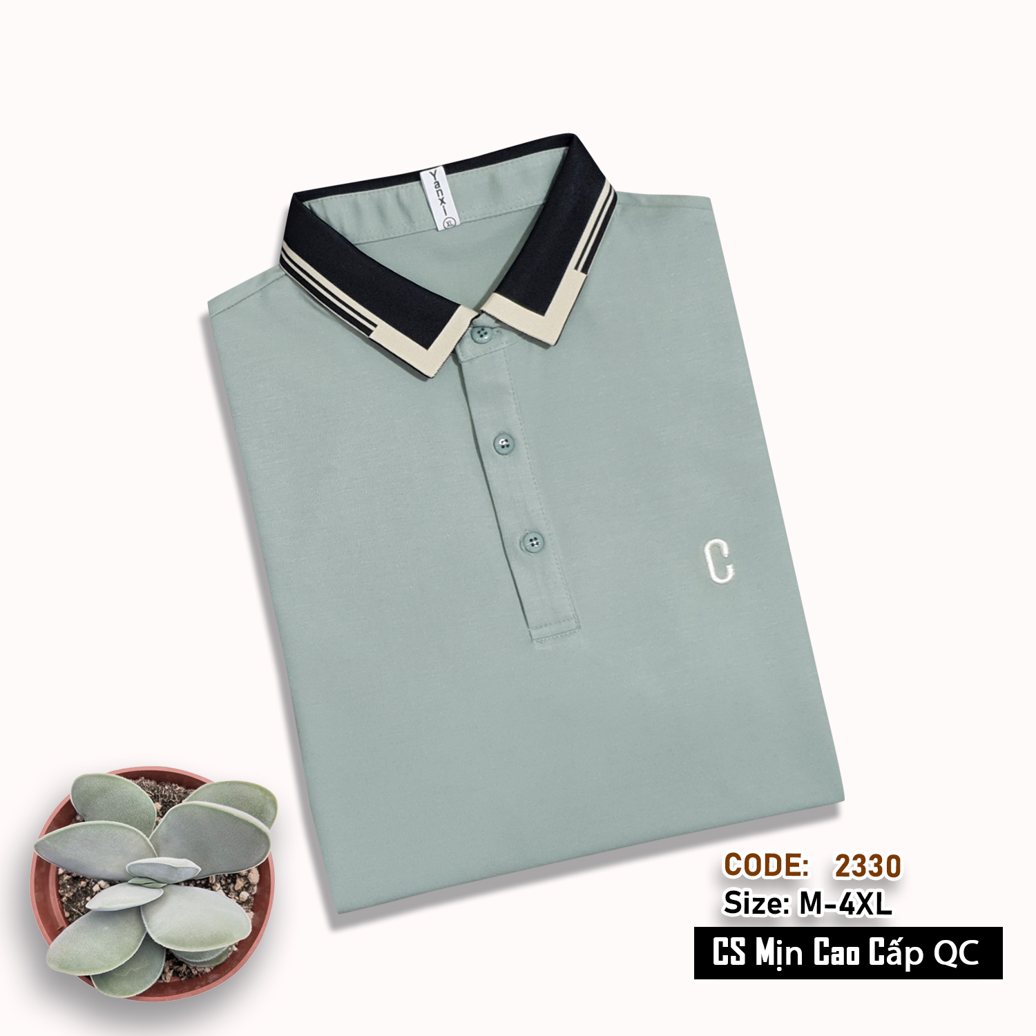 2330 - Áo Polo nam tay ngắn, Áo cổ trụ nam thun lạnh cao cấp, hàng Xưởng may Vinh Thiện Phát, sỉ từ 10 cái