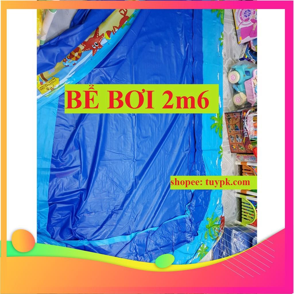 Bể bơi cho bé - SIÊU TO- Bể Bơi Phao SIÊU TO- 2m6-3 tầng TẶNG BỘ VÁ PHAO