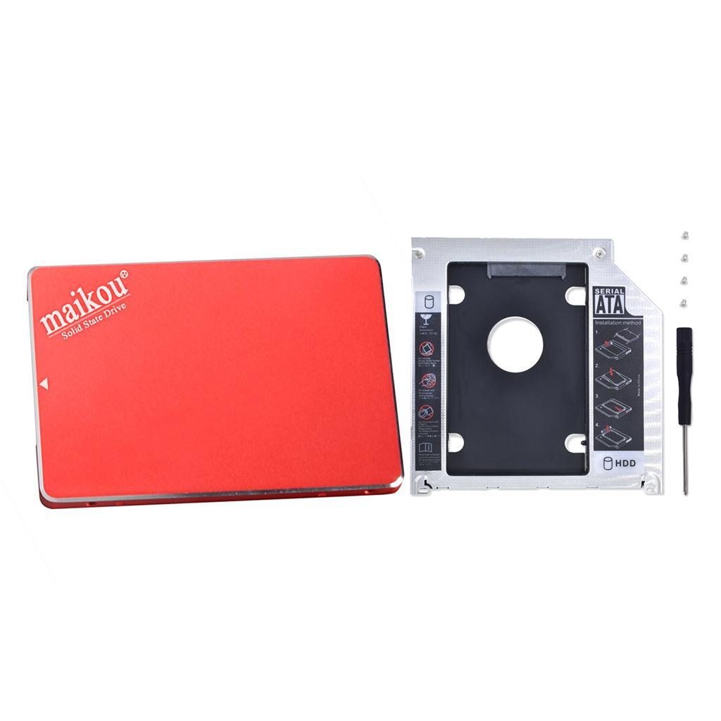 2.5" 120GB  SSD Internal Solid State Drive+9.5mm Optical Bay  Red