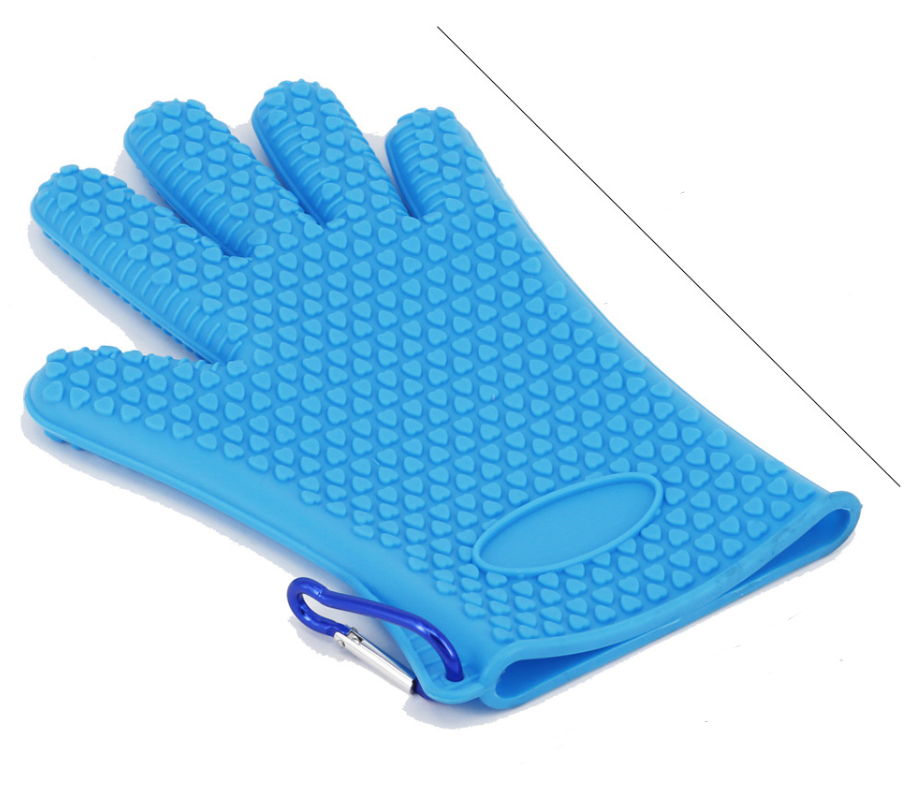 Găng tay lò nướng, Găng tay lò nướng hai lớp bằng silicon và cotton, chống thấm nước và cách nhiệt, giá đỡ nồi chống trượt để nấu ăn, làm bánh ngọt, nướng bánh và nướng BBQ