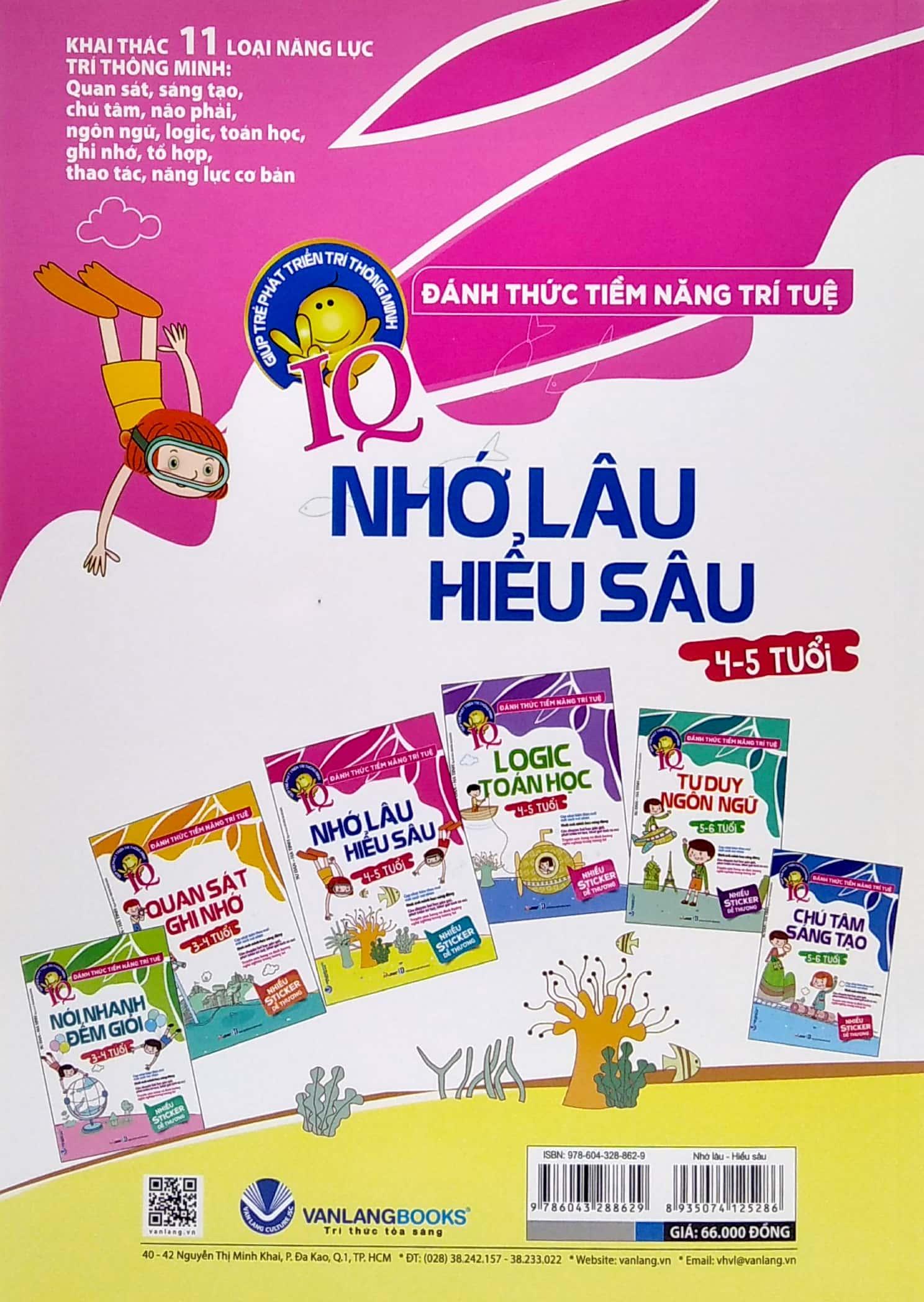 Đánh Thức Tiềm Năng Trí Tuệ - Nhớ Lâu Hiểu Sâu (4-5 Tuổi)