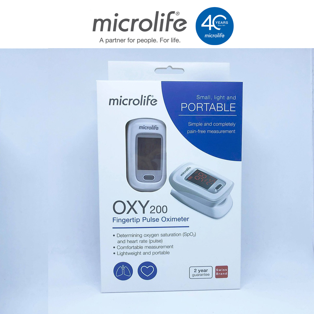 Máy Đo Nồng Độ Oxy Và Nhịp Tim Microlife Spo2 Oxy200