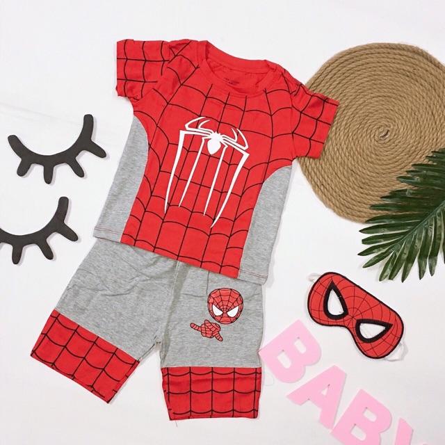 Bộ đồ spider man nhện kèm mặt nạ Bo061