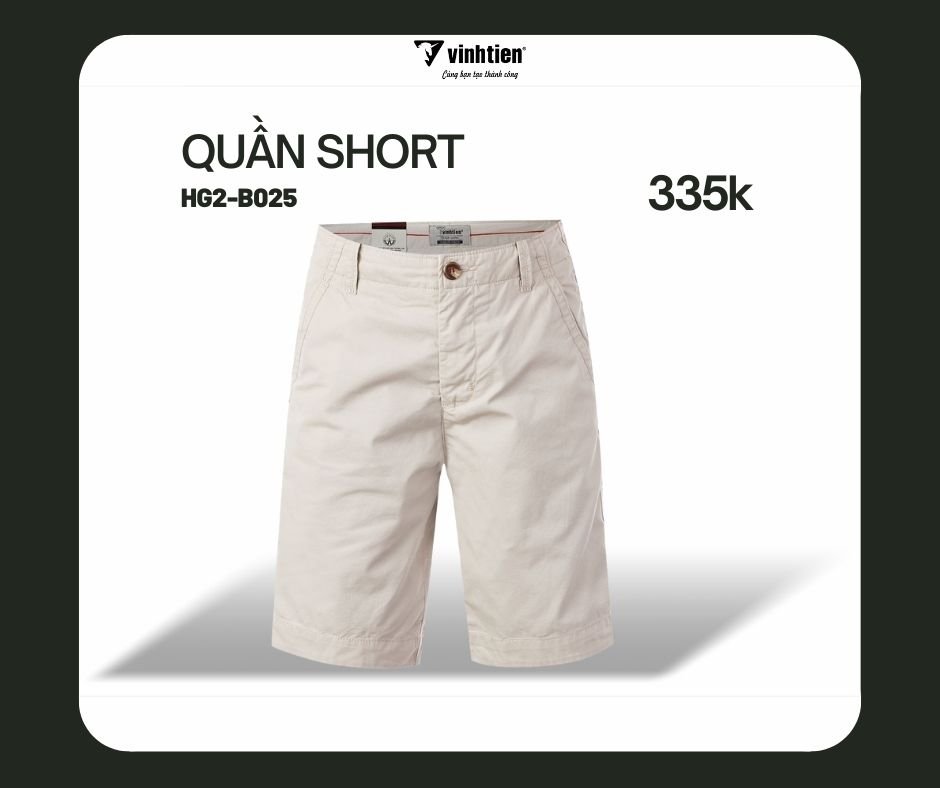 Quần Shorts Classic Vĩnh Tiến 335 - HG2-B025