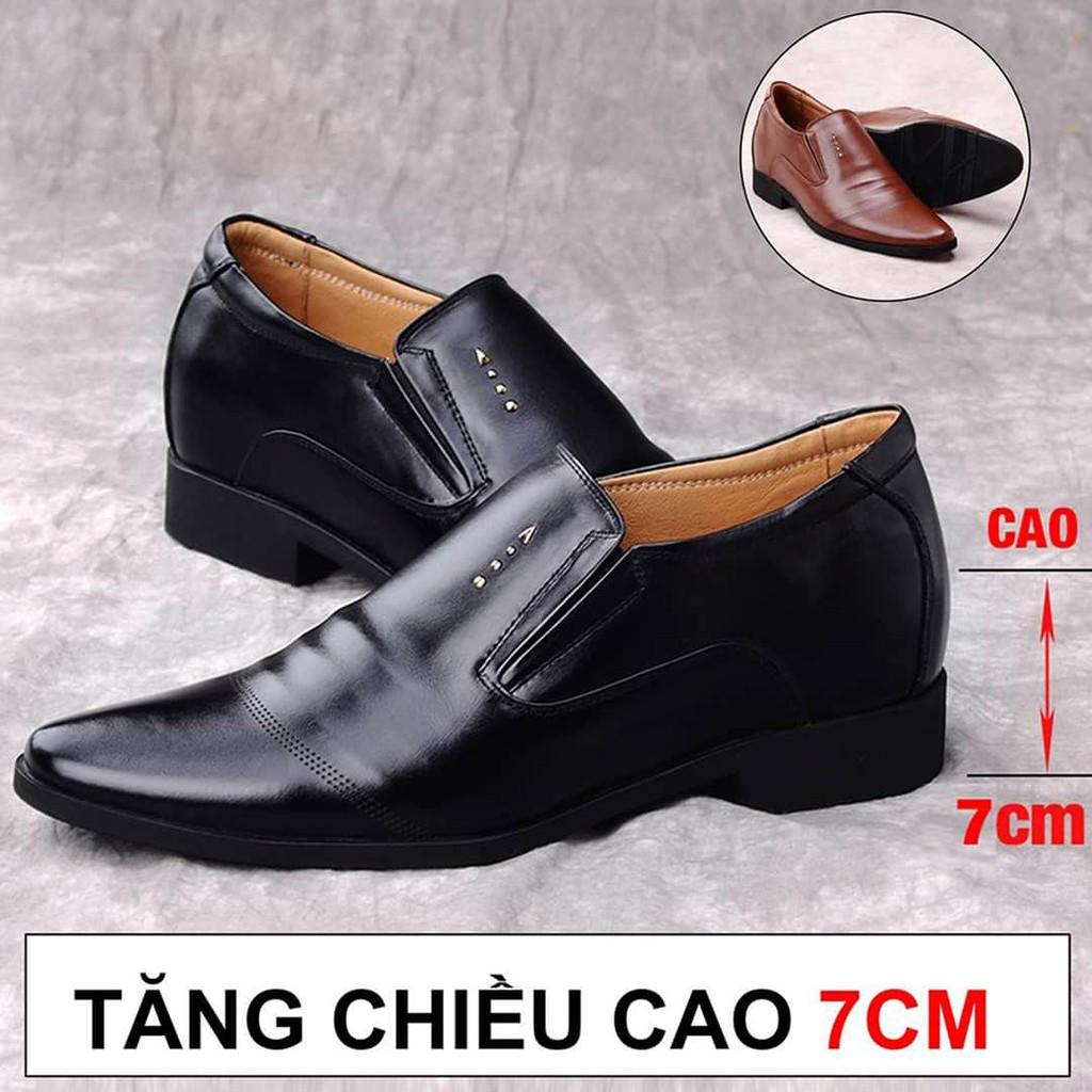 Giày Tăng Chiều Cao Nam Cao Ẩn 7cm Kín Đáo Bí Mật Từ Bên Trong Bảo Hành Nổ Da 2 Năm Mã TC126