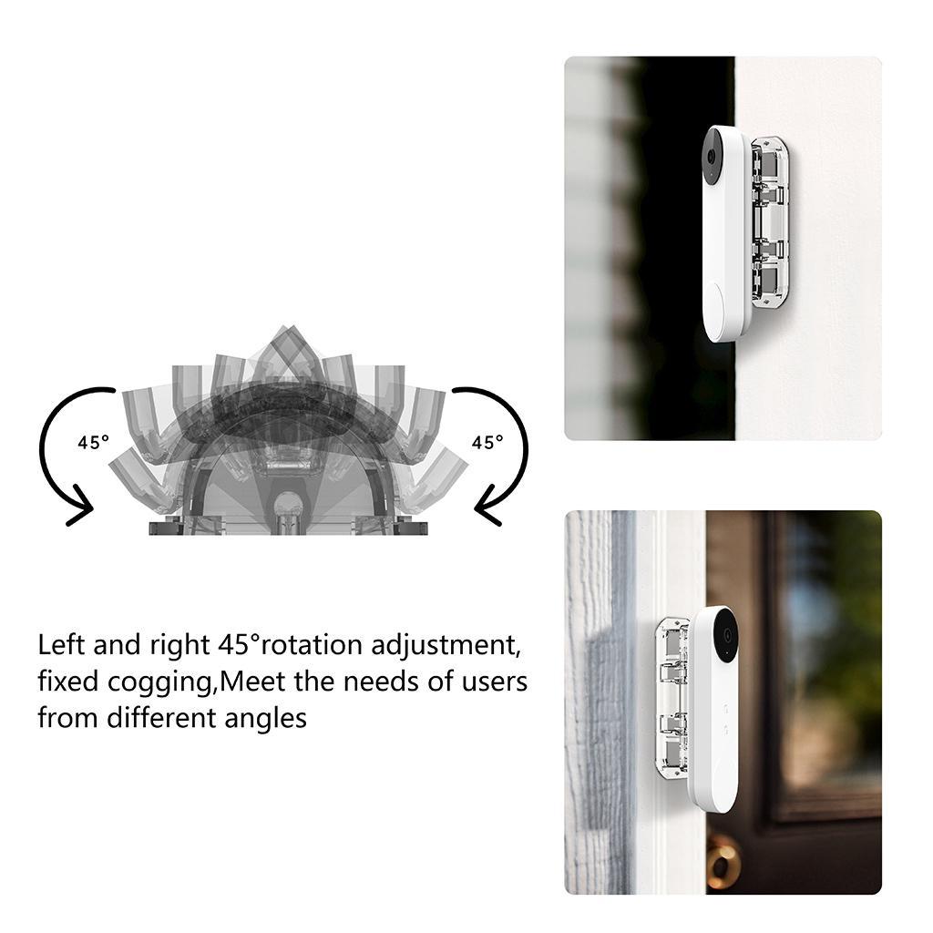 Doorbell Mount Holder Adjustable & Silicone Case for Google Nest Doorbell