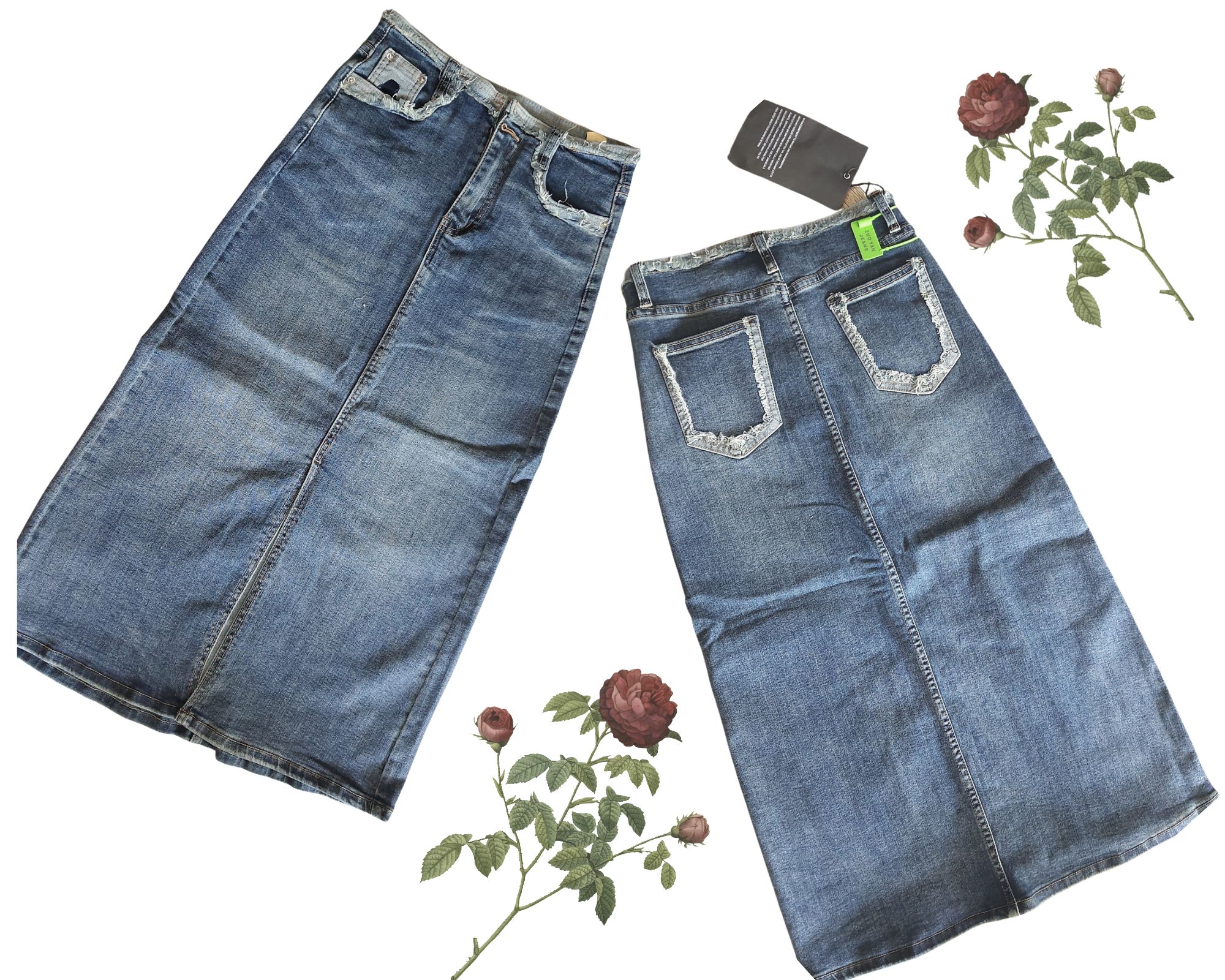Chân Váy Jean Form Dài Xẻ Tà chất jean mềm dầy dặn, co giãn dễ mặc,kiểu dáng mang phong cách thời trang bụi,trẻ trung và năng động,dễ phối đồ. Váy có thể đi chơi,đi làm,đi tiệc