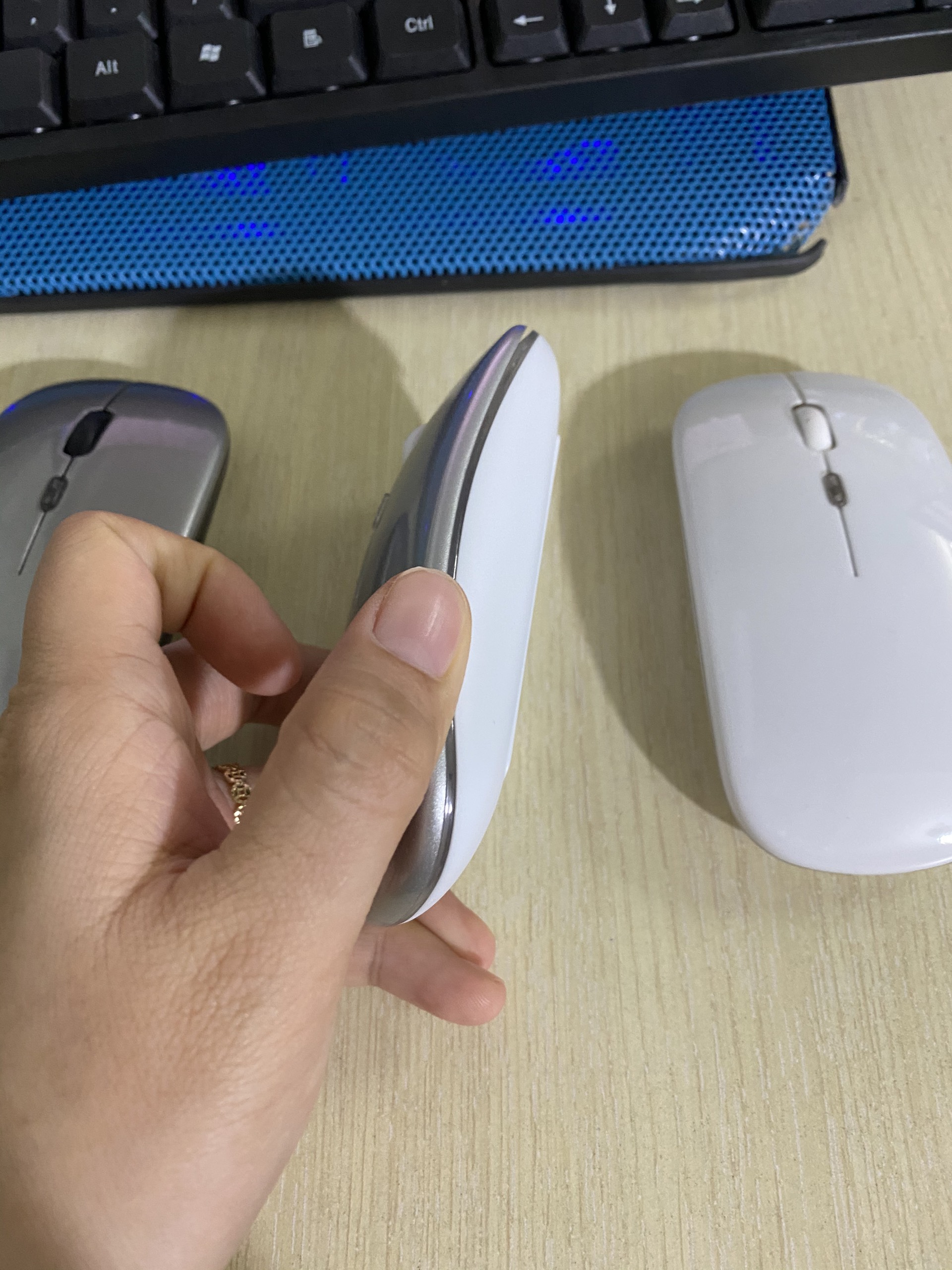 Chuột không dây sạc điện Wireless 2.4GHz và Bluetooth 5.1 không tiếng ồn, điều chỉnh độ nhạy_kết nối đa thiết bị - Chuột Bluetooth_Chuột không dây_Chuột sạc điện