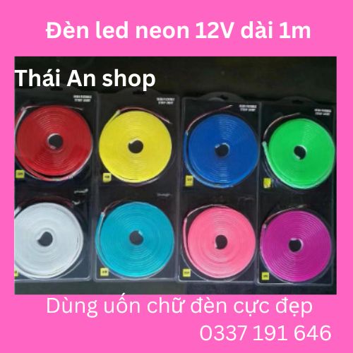 Đèn led neon 12V dài 1m chuyên dùng uốn chữ đèn cực đẹp