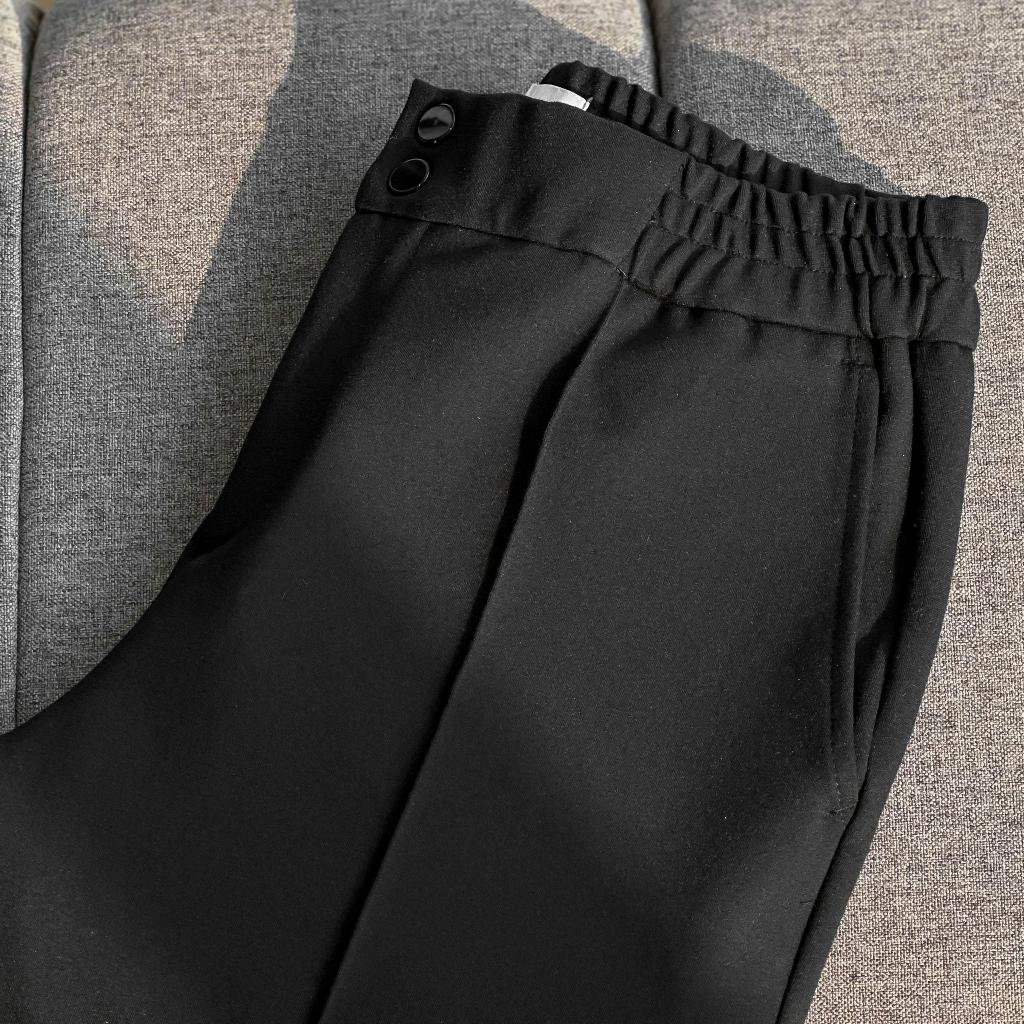 Quần Tây Dài Thun Nam BY COTTON Cotton Màu Đen