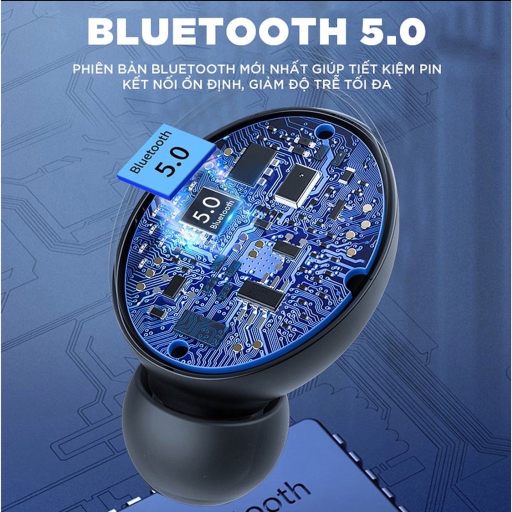 Tai nghe bluetooth Lanith F9 Pro 5.0 - Tai nghe nhét tai kết nối không dây phiên bản quốc tế - Âm bass êm và sâu, chip AIC chống gây chói tai - Thiết kế thời thượng, hiện đại - Hàng nhập khẩu - TAI0F9PRO