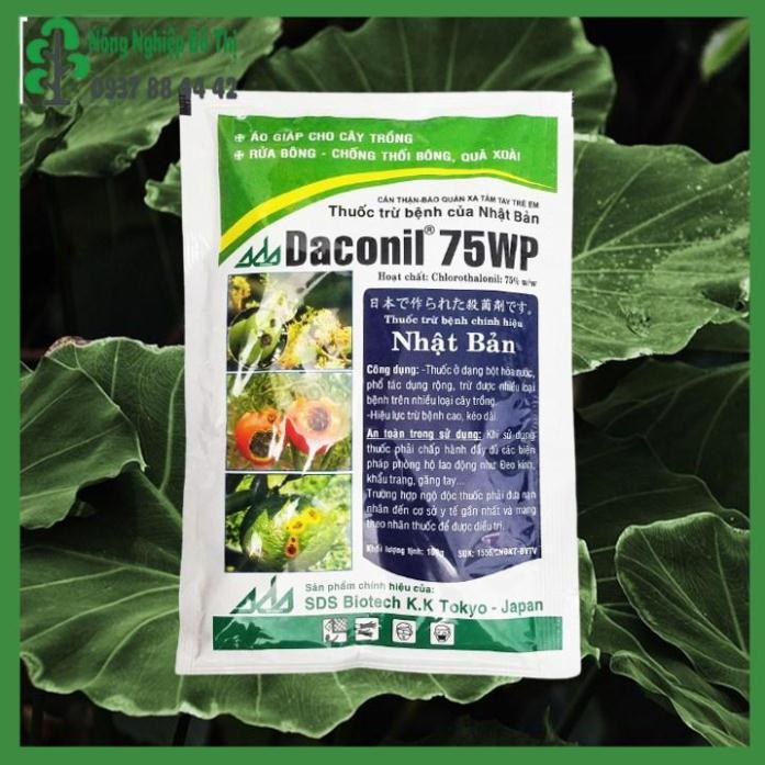 Thuốc trừ bệnh Daconil 75WP Nhật Bản 100g - Trị đốm lá, thán thư, chống đổ ngã cây con