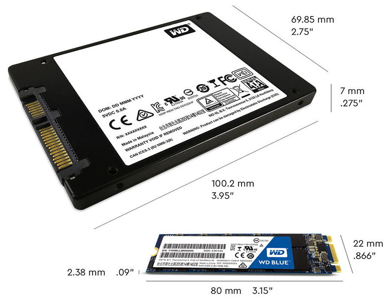 Ổ Cứng SSD WD Blue 3D NAND 500GB M.2 2280 WDS500G2B0B - Hàng Chính Hãng