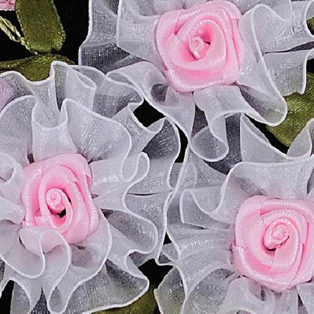Silk Ribbon Embroidery Kit Embroidered Pillow Cover DIY Crafts Gift