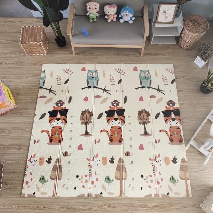 THẢM XỐP XPE 2 MẶT CHO BÉ GẤP GỌN CHỐNG THẤM NƯỚC HÀNG DẦY 1.8MX2M