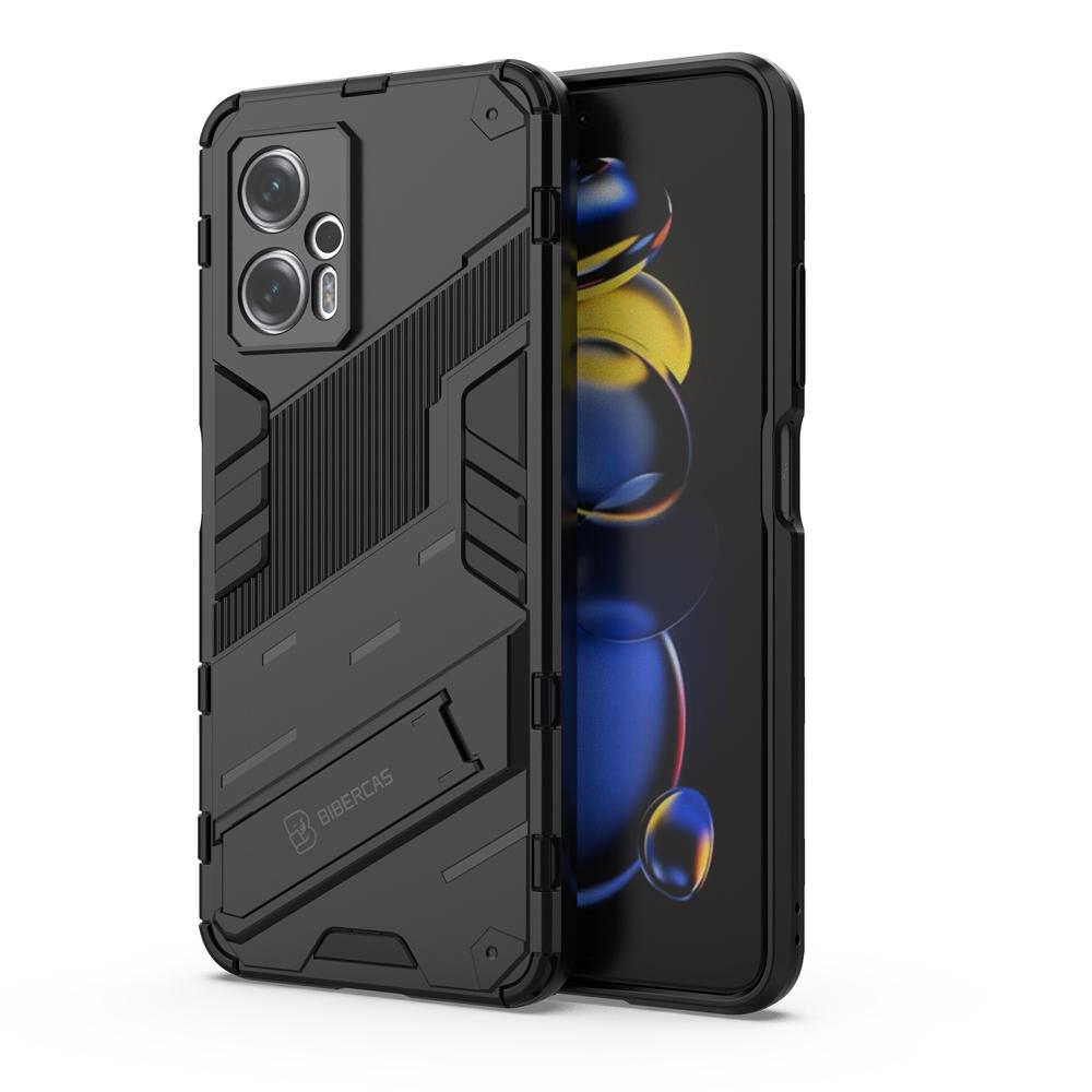 Ốp lưng cho Xiaomi Redmi Note 11T Pro Poco X4 GT chống sốc Iron Man PUNK cao cấp kèm giá đỡ