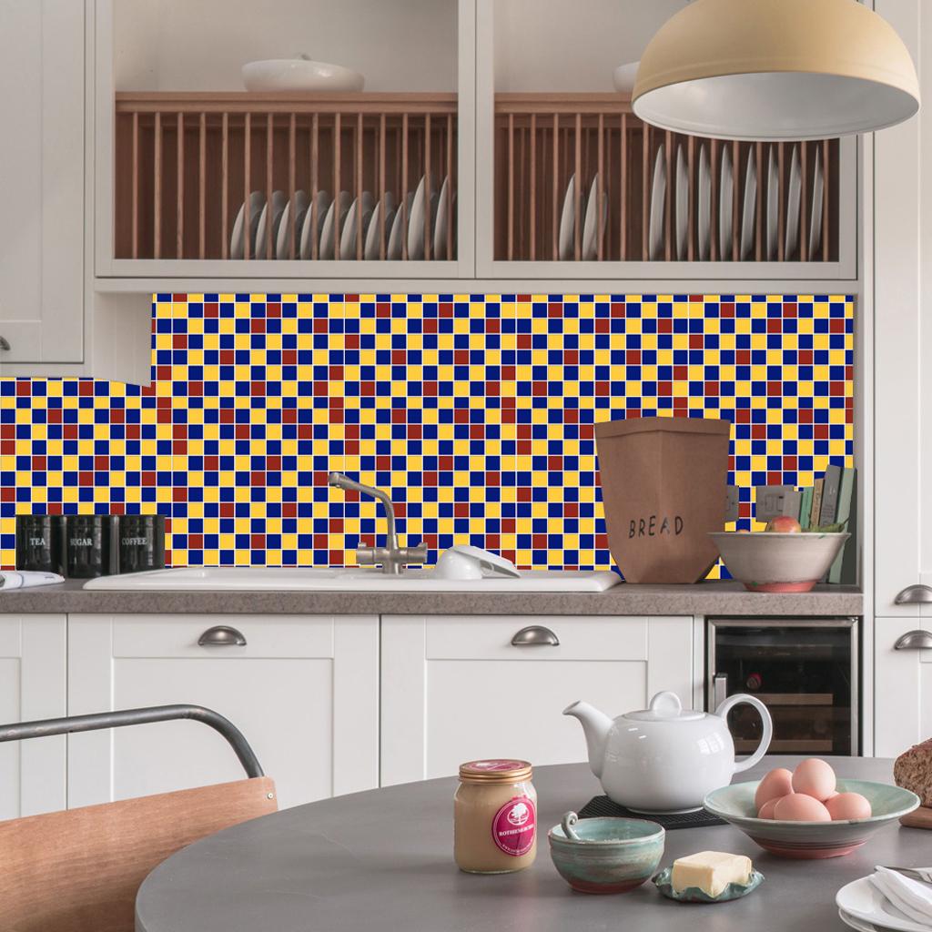 Self-adhesive Mosaic Wall Paper Sticker Tile Kitchen Bathroom Waterproof