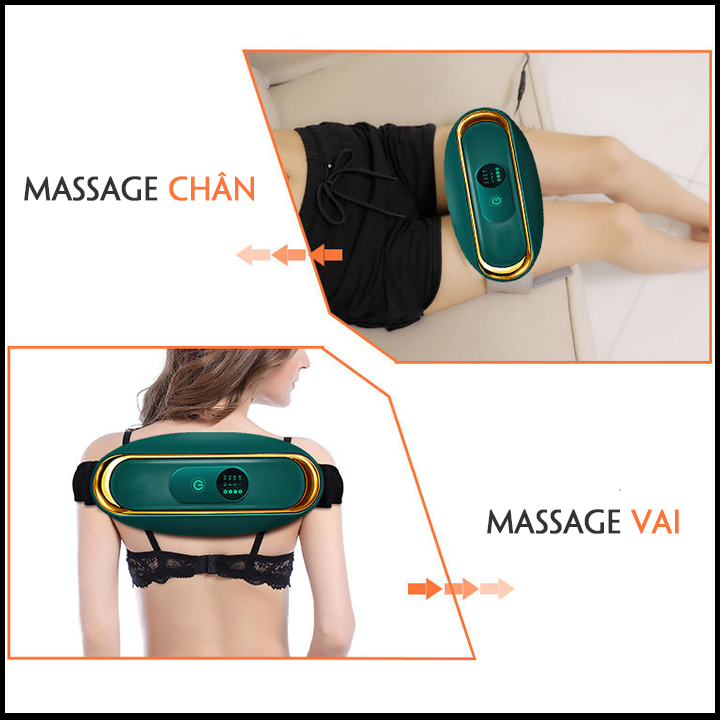 Đai massage bụng đánh bay lượng mỡ thừa giảm đau nhức thắt lưng với 6 motor rung cực mạnh nhỏ gọn tiện lợi