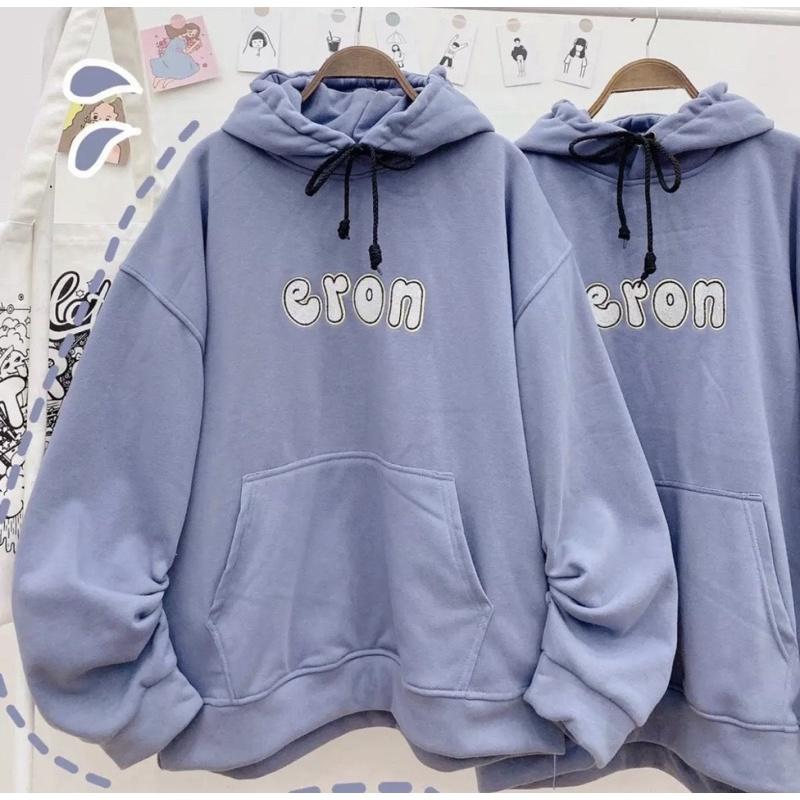 Áo khoác hoodie from rộng unisex, Áo khoác nỉ ngoại chống nắng