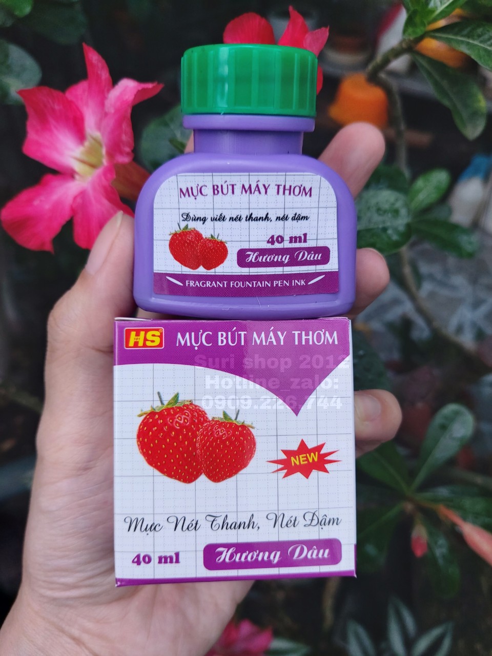 Mực bút máy luyện chữ nét thanh đậm huơng dâu