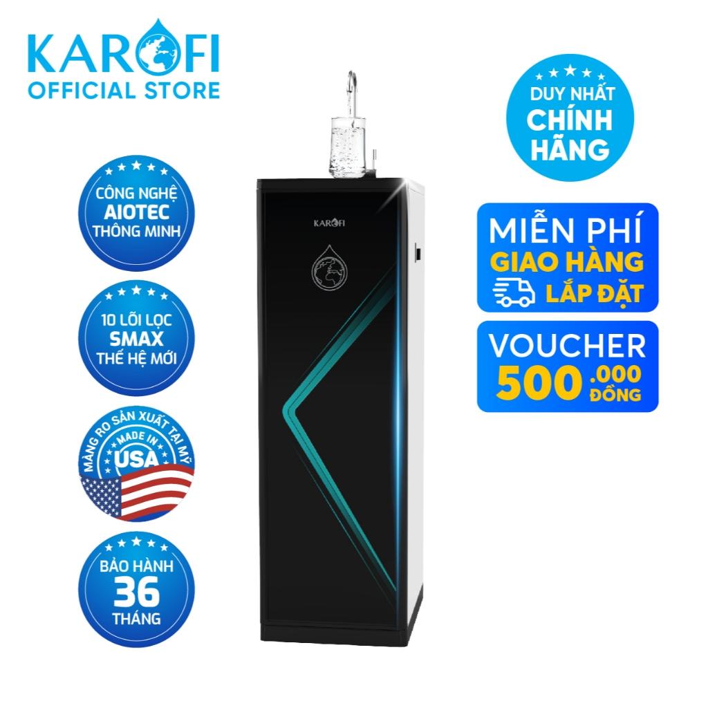 Máy lọc nước RO Mỹ 10 lõi Karofi KAQ-D58 Aiotec RO - Lắp đặt miễn phí toàn quốc - Bảo hành 36 tháng - Hàng Chính Hãng