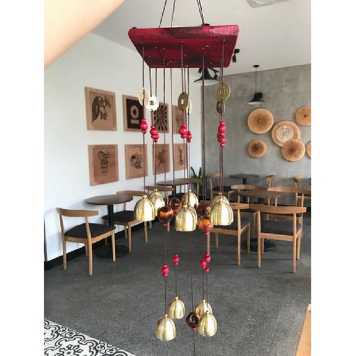 Chuông gió 13 chuông -  đế vuông tăng cường vận may