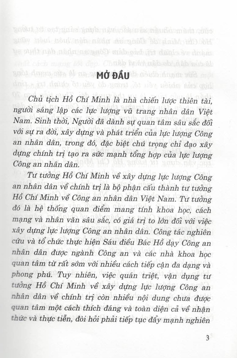 Xây Dựng Lực Lượng Công An Nhân Dân Việt Nam Về Chính Trị Theo Tư Tưởng Hồ Chí Minh Trong Giai Đoạn Hiện Nay