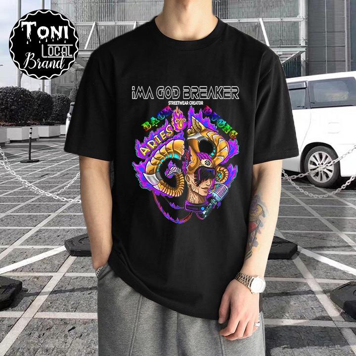 ÁO THUN Tay Lỡ Bạch Dương Local Brand Unisex Cotton 100 Form Rộng Nam Nữ